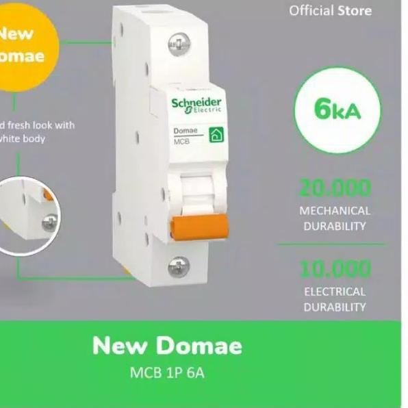 MCB Schneider 6 Ampere / 1 pass