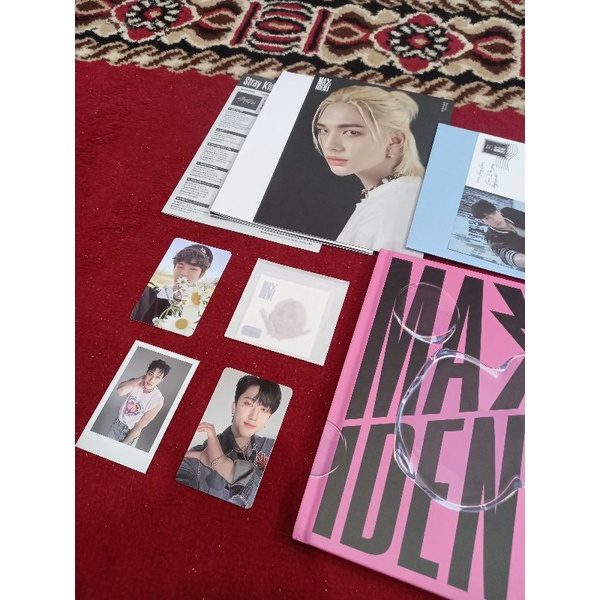Maxident photocard stray kids benefit album ready stock sealed seungmin changbin chan pc benefit hyu