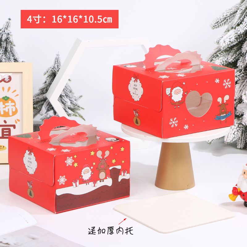 KOTAK KUE NATAL 16x16/21X21/25x25 BOX CAKE/LAPIS/BROWNIES MERRY CHRISTMAS MEWAH