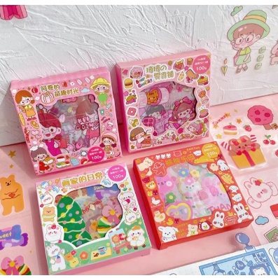 

100pcs Stiker lucu | DIY Stiker Tumbler | Stiker cute | Stiker Kartun | stiker kecil | Stiker Aesthetic Kartun