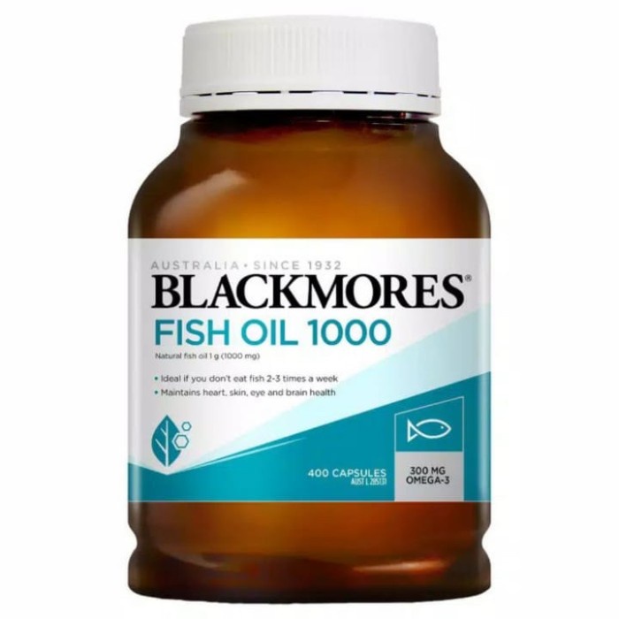 Blackmores Fish Oil 1000 minyak ikan 400 Kapsul