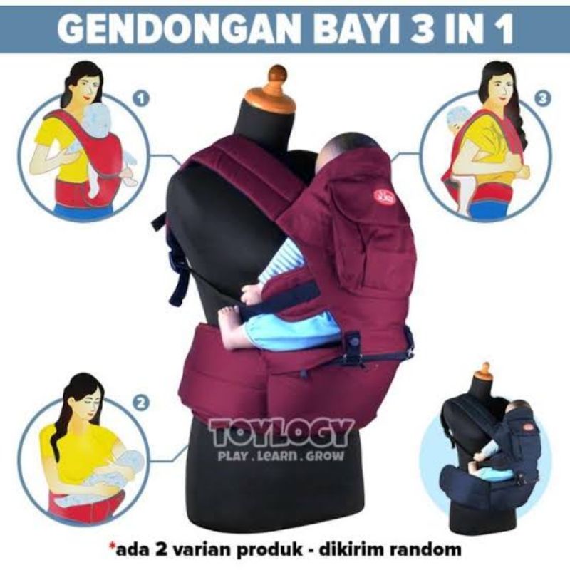 Lusty Bunny Hipseat 3in1 Baby - Lustybunny Hip Seat Gendongan Duduk Bayi