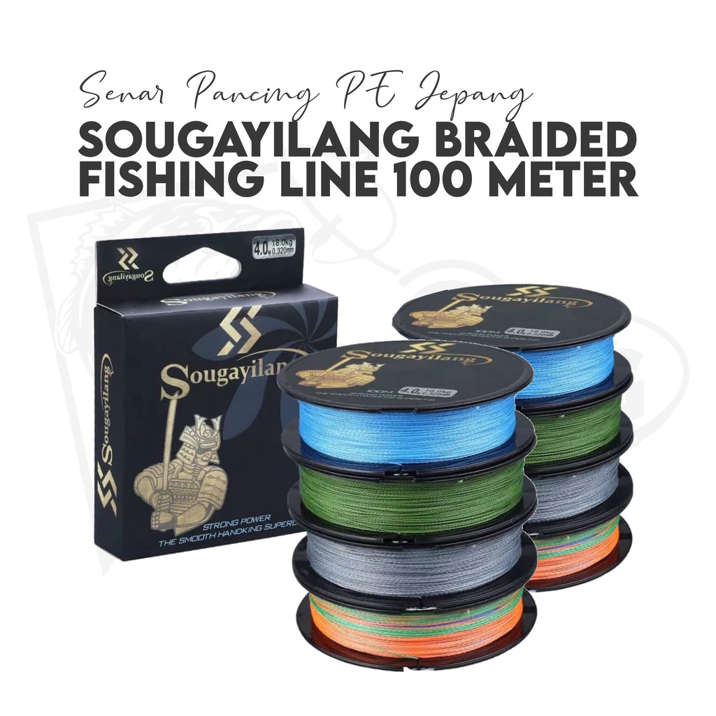 Senar Pancing PE Jepang Sougayilang Braided Fishing Line 100 Meter