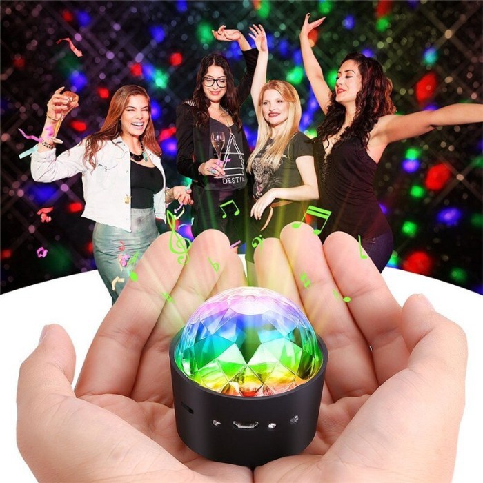 Lampu Disco Mini Bola Disko Sensor Music USB Ambient Mood Light Mobil SKU: WF-D33