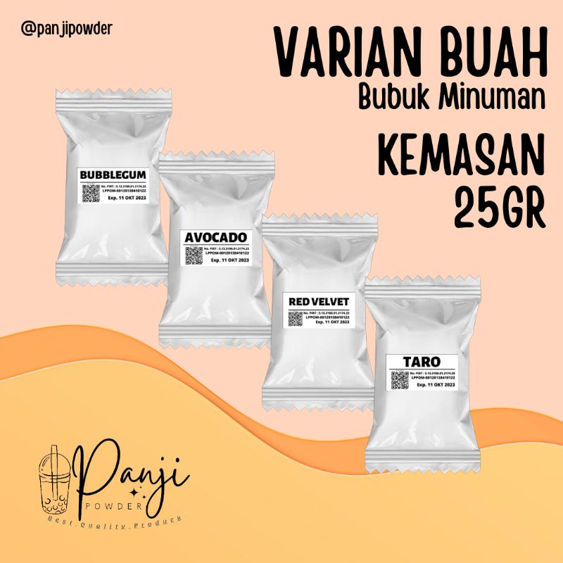 bubuk minuman aneka rasa buah 25gr serbuk minuman aneka rasa buah bubuk minuman rasa powder minuman