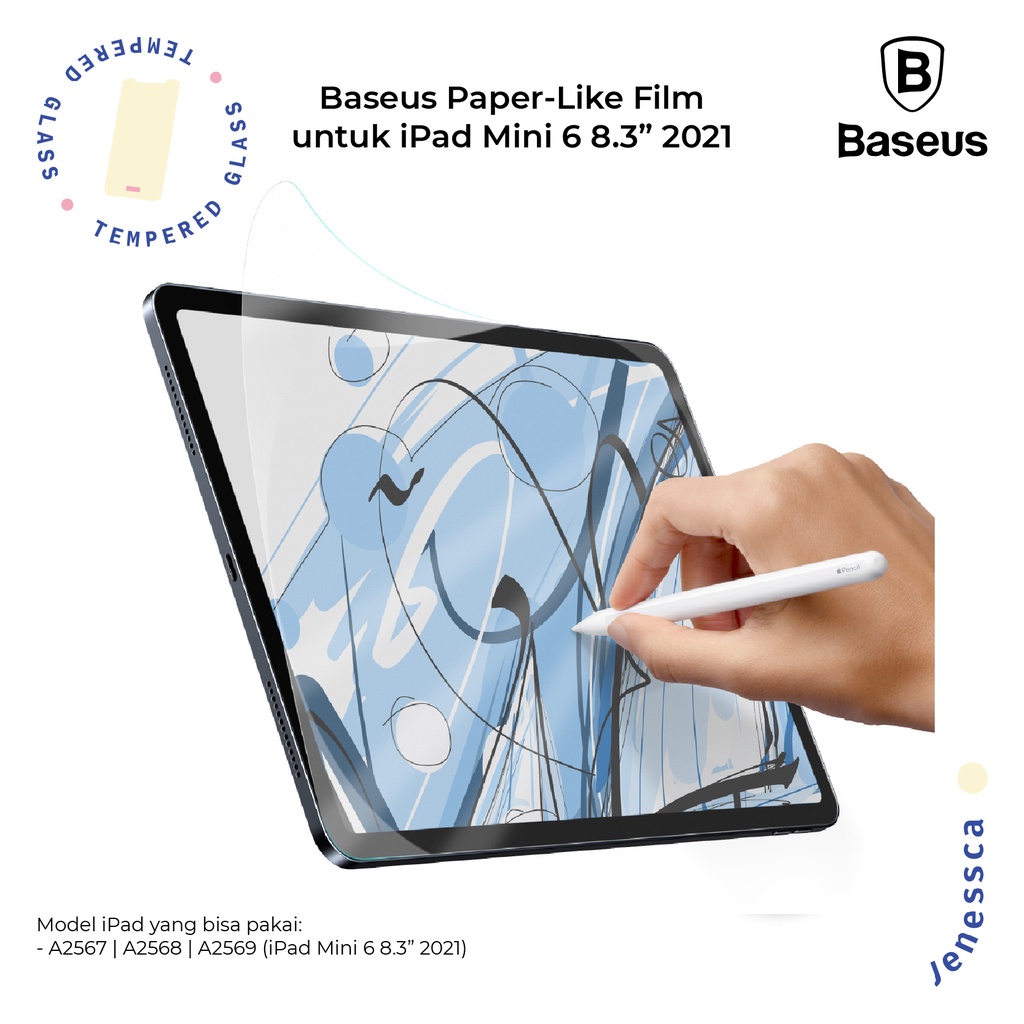 Baseus iPad Mini 6 8.3" 2021 Paper like Screen Guard Protector Matte