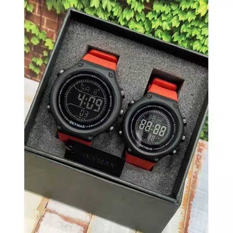 BISA COD - JAM TANGAN COUPLE SKYMAX ORIGINAL MILITARY WATER RESISTANT