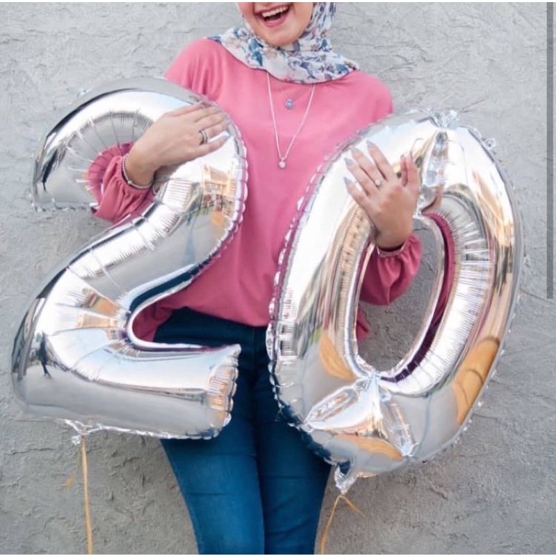 𝐖𝐄𝐊𝐀𝐃𝐎  - 100cm Balon Ulang Tahun Aluminium Foil | Balon Angka
