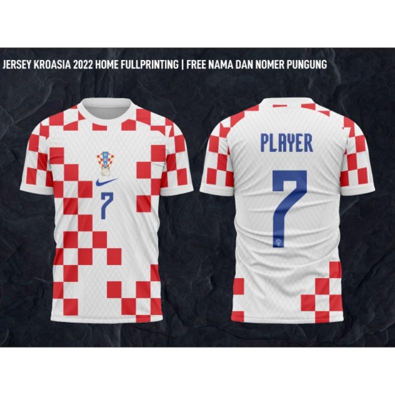 Jersey Kroasia Piala dunia World Cup 2022 Qatar Fullprinting
