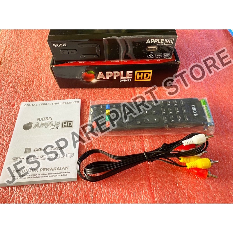 SET TOP BOX MATRIX APPLE DVB-T2 MATRIX APPLE MERAH