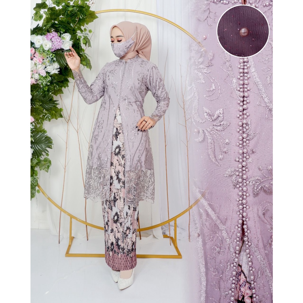 Ready Setelan Tunik Pesta Busui//Kebaya Busui Terbaru Mix Payet//Kebaya Modern Model kekinian//Kebaya Terlaris//Kebaya Brukat Jumbo//Kebaya Busui Modern/Pakaian wanita/Baju Kebaya/set kebaya/atasan kebaya