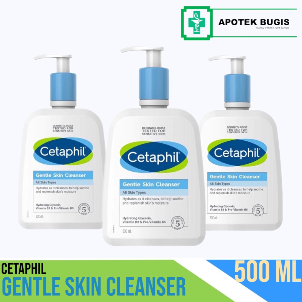 Cetaphil Gentle Skin Cleanser 500ml Sabun Pembersih Muka untuk Skin Care Cocok Untuk Segala Jenis Kulit