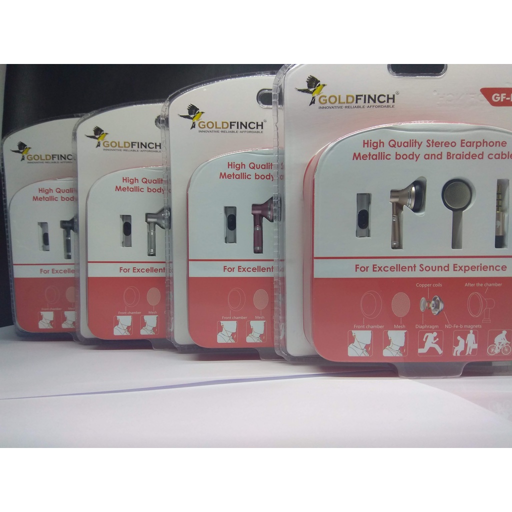 [ GF-EM114 ] Handsfree - Headset Stereo  - Earphone High Quality Headset Goldfinch GF-EM114 Headset excelent sound Handsfree Murah