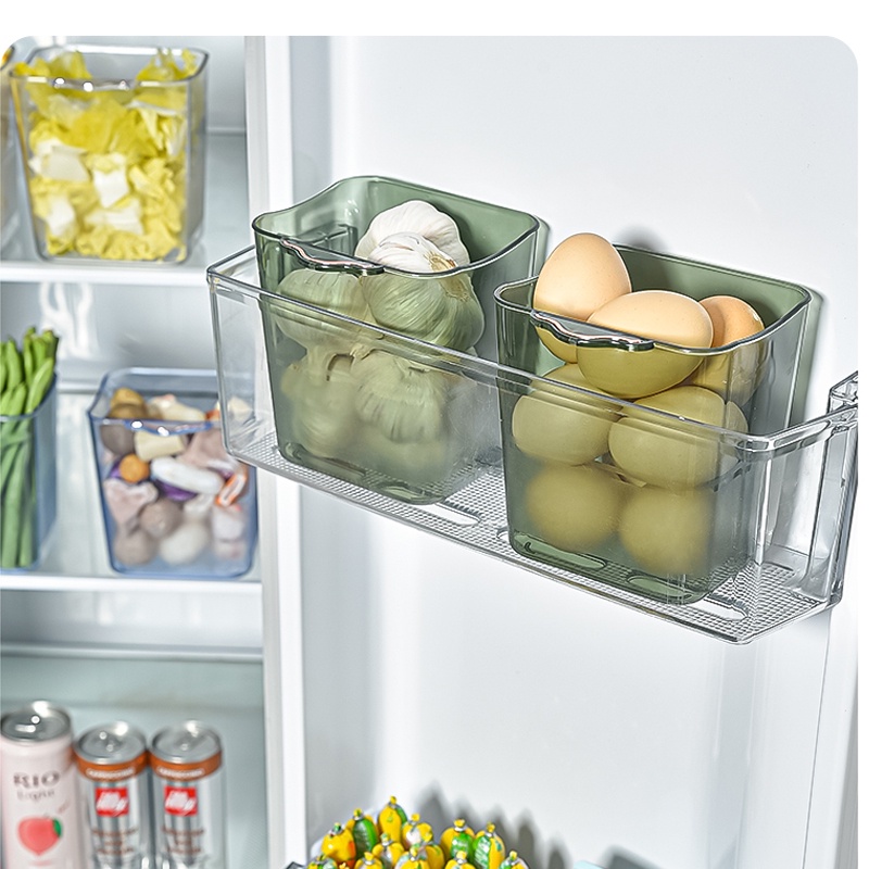 TH8805 Kotak Tempat Penyimpanan Kulkas Transparan/Refrigerator Storage Box Organizer/kecil dalam kulkas