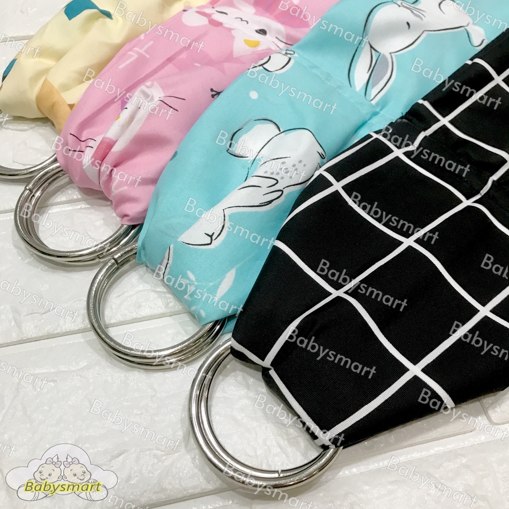 Babysmart - Gendongan Bayi RING SLING Jarik Modern Selendang Multifungsi Gendongan Samping/Depan Motif Karakter Size 75x240 cm