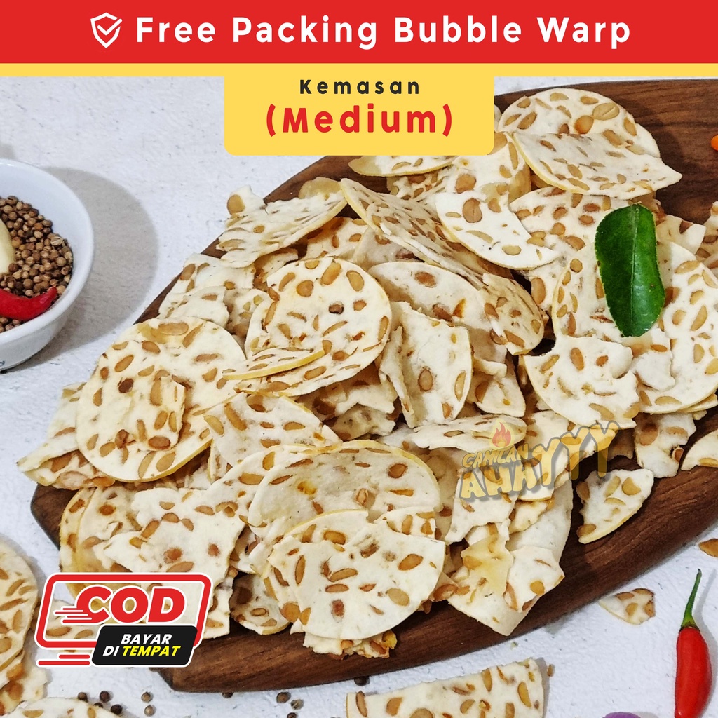 

Keripik Tempe gurih (M) Medium Kemasan Standing pouch Camilan pedas / Snack / Makanan Ringan { CAMILAN AHAYYY }