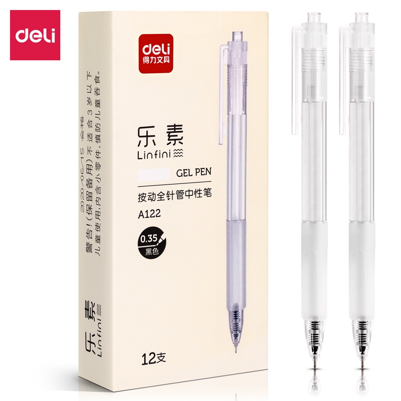 Deli Gel Pen / Pulpen Gel 0.35 mm Penulisan Halus Nyaman Digenggam A122