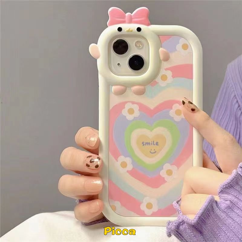 Soft Case Desain Bunga Senyum Hati 3D Untuk Redmi 9T 9A 9C 10C 10A 9C NFC PO CO M3