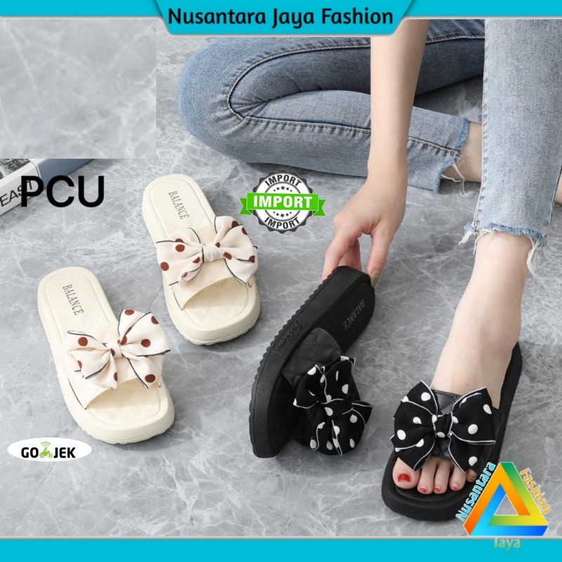 Sandal Wedges Wanita Model Pita Terbaru Balance 239-3