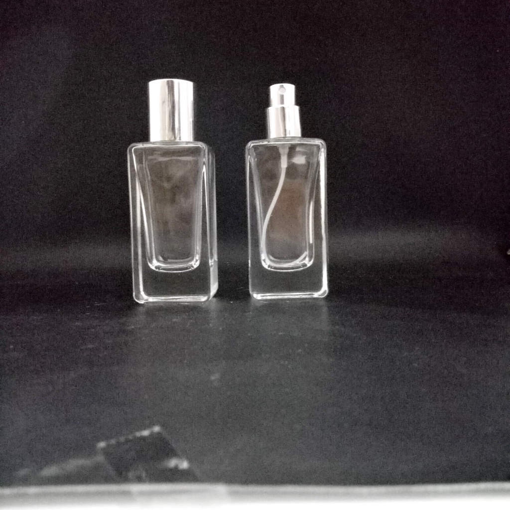 Botol Parfum V32652 30 ml semi press silver cap 28 mm cartonan @180