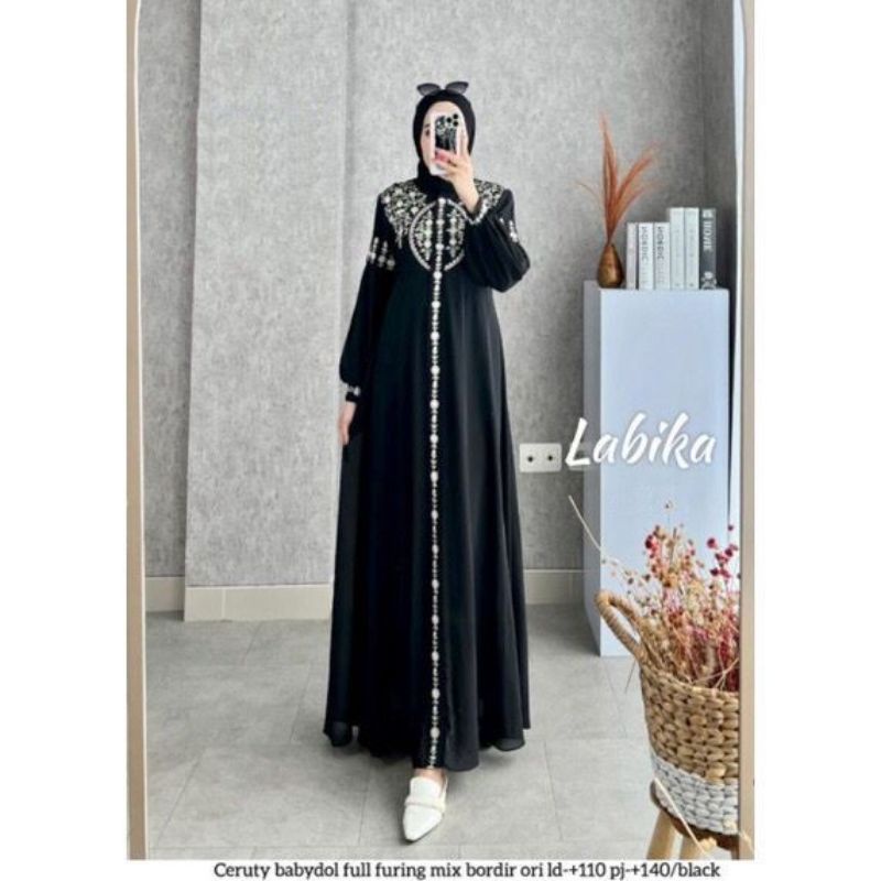 DRESS MUSLIM, Fashion Muslim, baju wanita, dress ,Diandra Dress, Labika Dress