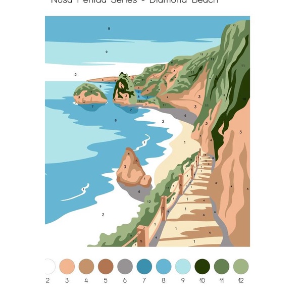 

Paint by Numbers Kit: Nusa Penida Series - Diamond Beach | PaintIncID - TANPA KUAS