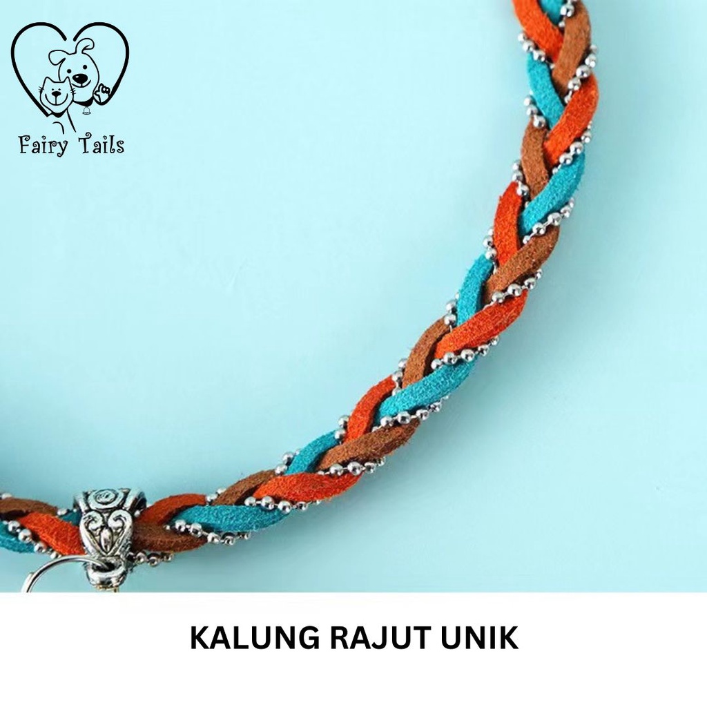 Kalung Rajut Tangan Perhiasan Untuk Kucing Anjing Kostum Cosplay Anabul Stylish Fashionable | Pet Hand Knit Necklace