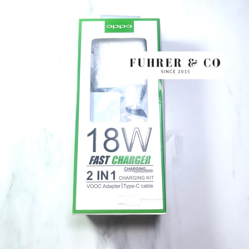 Charger Oppo Super VOOC 18W Fast Charging 5A Max Type C Cable ORIGINAL GARANSI