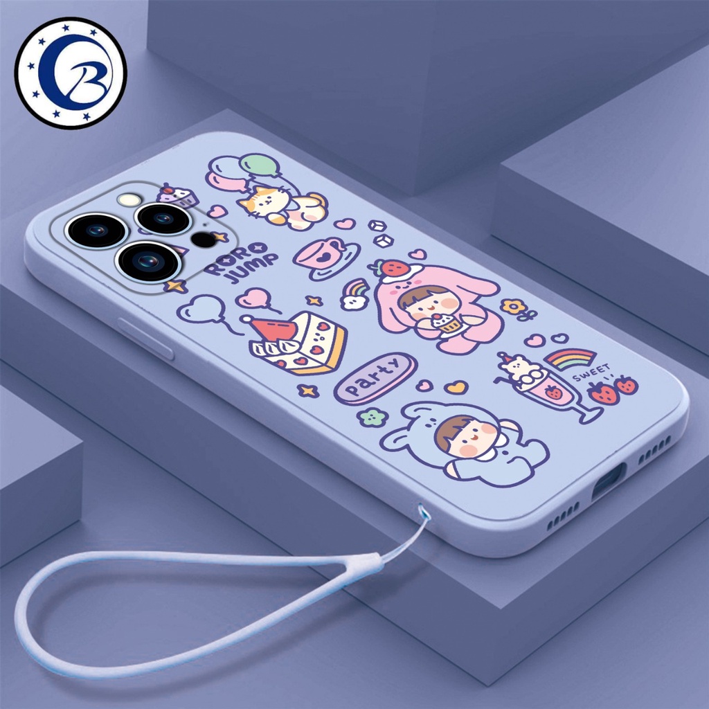 Soft Case TPU Motif Cartoon + Gantungan Lanyard Untuk Type HP SAMSUNG A01 SAMSUNG A01 CORE SAMSUNG A