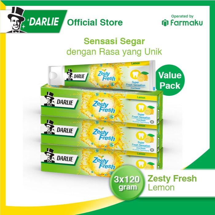 DARLIE Pasta Gigi Zesty Fresh Lemon 120g x3