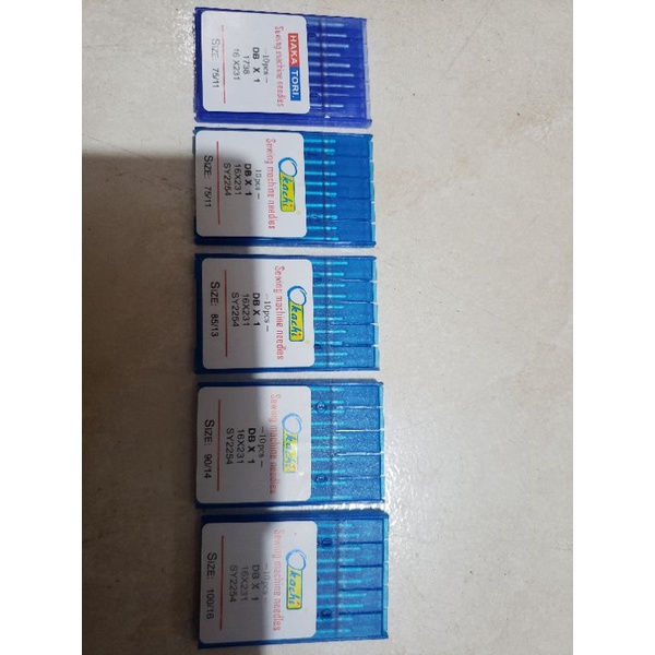 JARUM MESIN JAHIT DB X 1 MERK OKACHI NO 11, 13, 14, 16, HAKATORI NO. 11 / JARUM MESIN JAHIT HIGH SPE