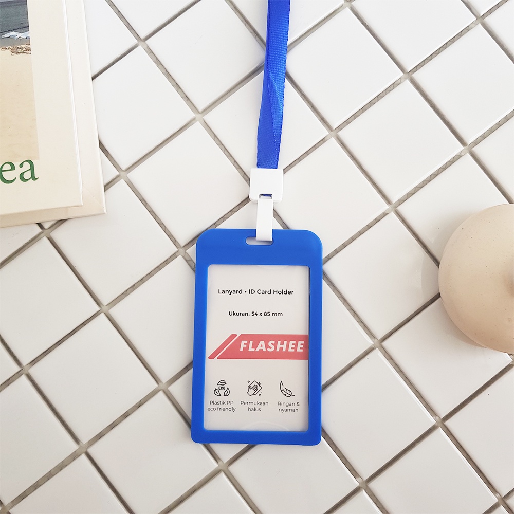 

Name Tag PP ID Card Holder PP Lanyard PP Gantungan Kartu Nama Panitia 1 Sisi Biru Tua