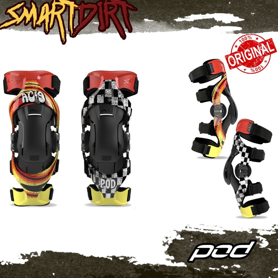 KNEE POD K4 V2.0 LIMITED EDITION AC2 KNE BRACE POD PAIR GRAPHITE BLACK