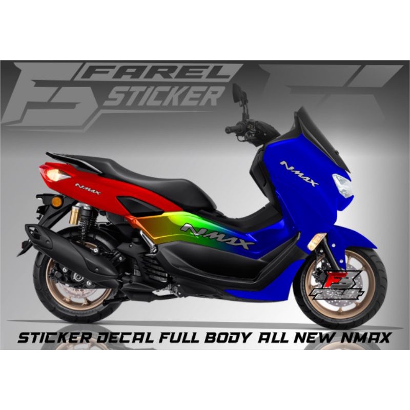 decal stiker variasi untuk motor Yamaha NMAX new 2021 full body striping variasi decal nmax 2021 ful