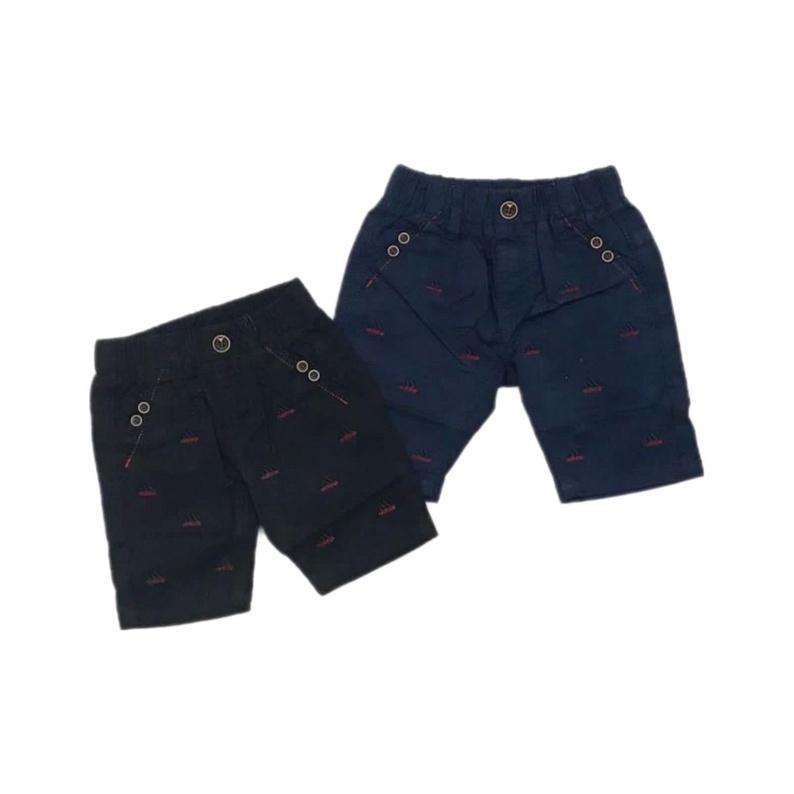 Celana pendek anak levis bayi 1 2 tahun hitam navy keren murah celana pendek kain panjang baby cewek