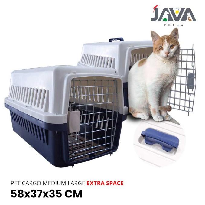 Pet Cargo Medium Large EXTRA SPACE 58x37x35 /Pet Cargo Kucing/Kelinci