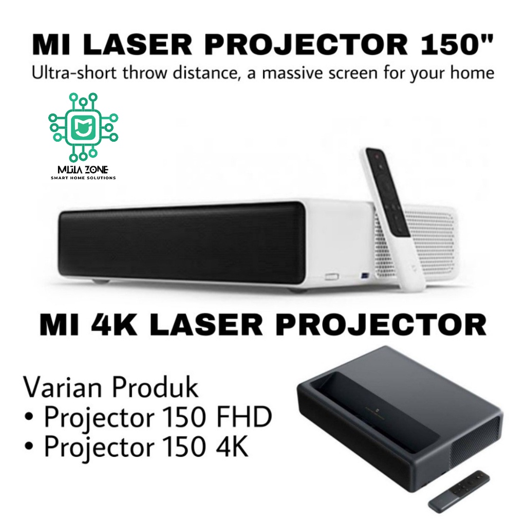 Xiaomi Mi 4K Laser Projector 150 FHD Smart Projector Google Android TV 1600 Ansi Lumen