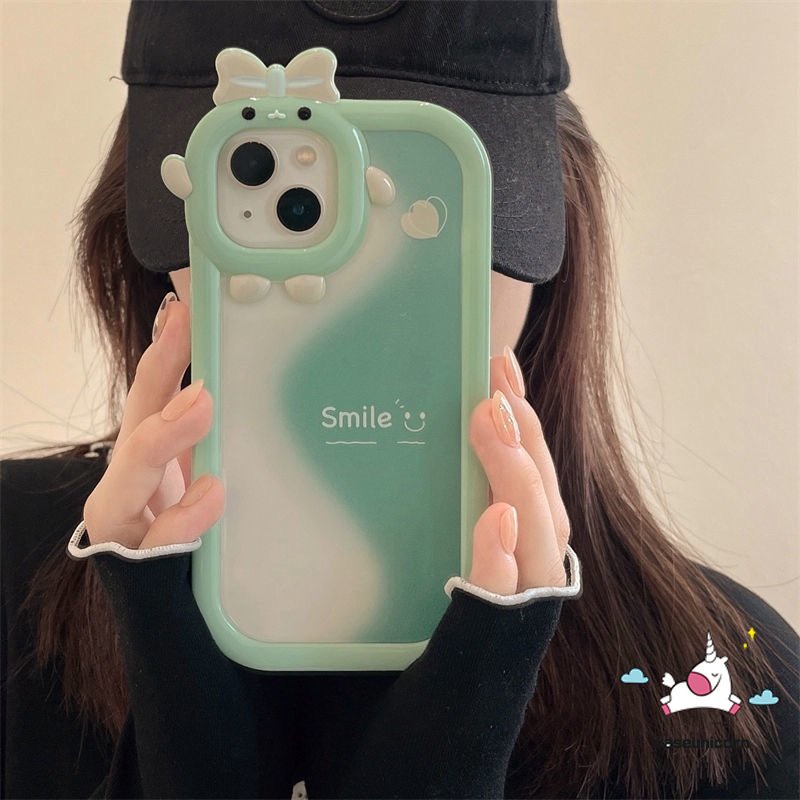 Lensa Desain Monster Bow Untuk Oppo A17 A15 A95 A17K A57 2022 A77s A3s A5s A16K A5 A9 2020 A54 A94 A74 A52 A16E A55 A1K A7 A12 A53 A56 Az A6 A6 A6 A6 A6 A6S 7s Soft Case Motif Smiley Untuk Iphone