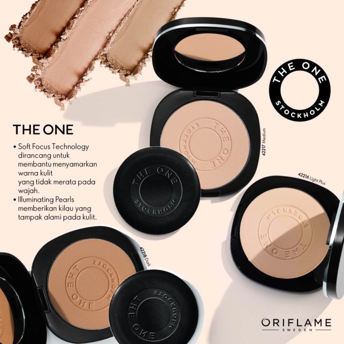 C.O. BESTIE Top Diskon The One Illuskin Pressed Powder - Bedak Wajah - Dark Oriflame + Bonus PLANDEM