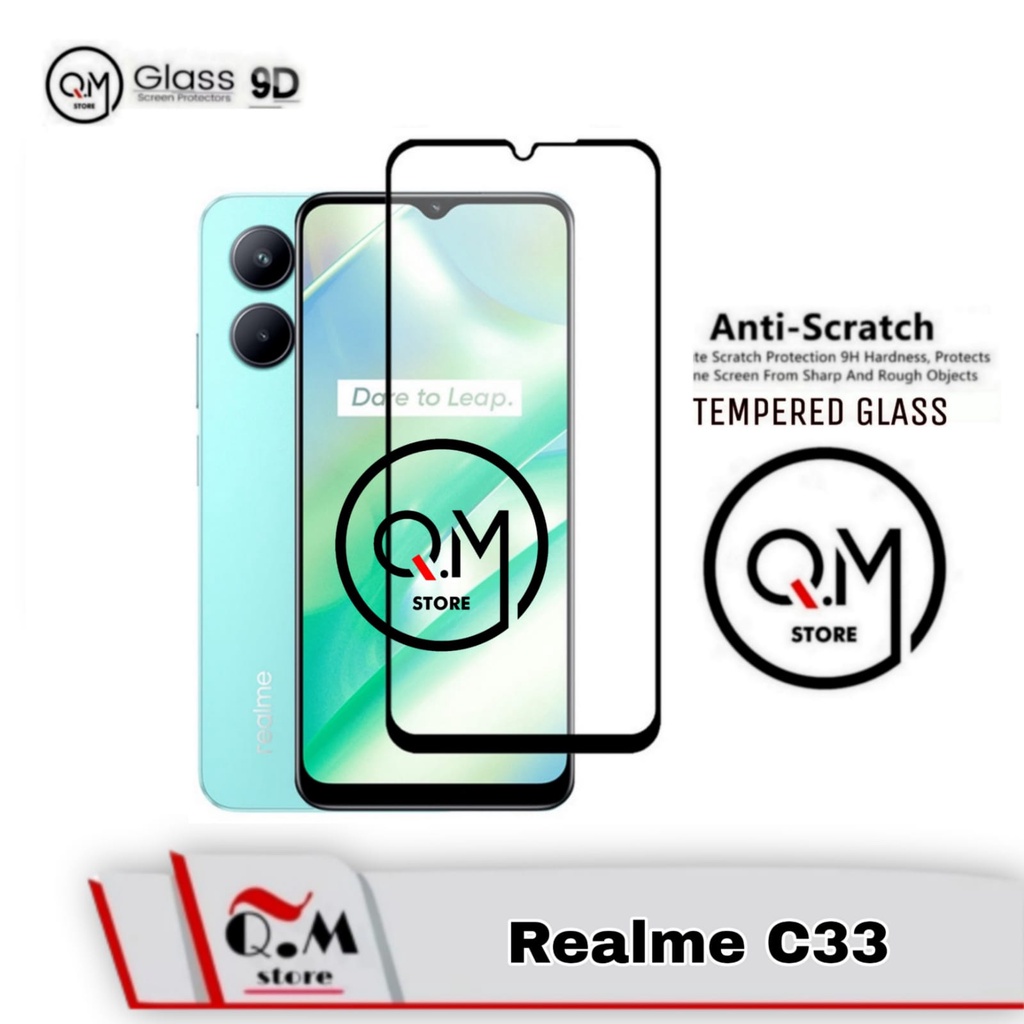 Tempered Glass Layar 9D Realme C33 New 2022 Anti Gores  Screen Guard Pelindung Layar