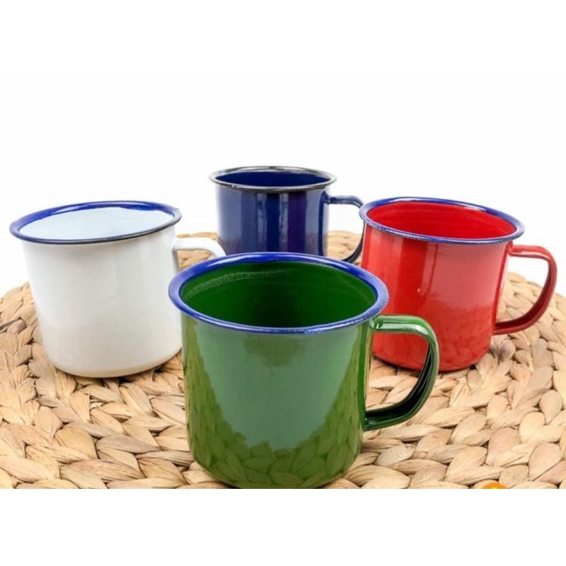 Cangkir Enamel Jadul • Mug Cangkir Enamel