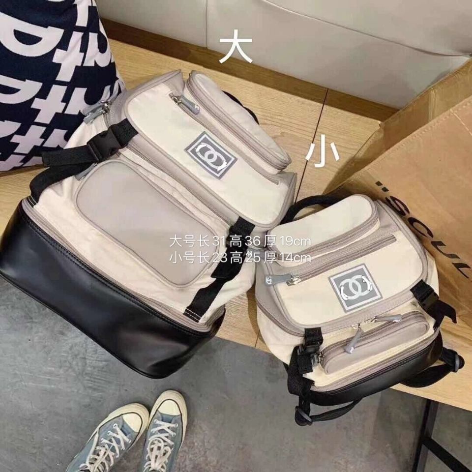 ⊕☼◎Vintage setengah baya gaya kerja berat jahitan Xiaoxiang ransel ransel bintang dengan gaya yang sama tas wanita retro kasual