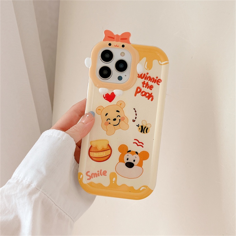 Soft Case Tpu Motif Kartun Beruang / Kue Untuk iPhone 14 13 12 11 Pro Max X Xr Xs Max 7 8 6 6s Plus SE 2020