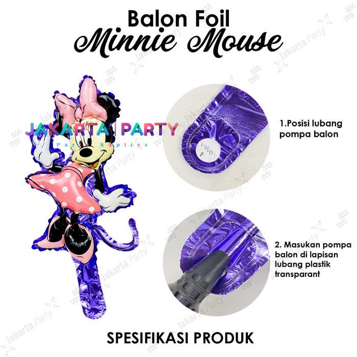 Balon Foil Minnie Mouse Mini #2 / Balon Foil Karakter Minnie