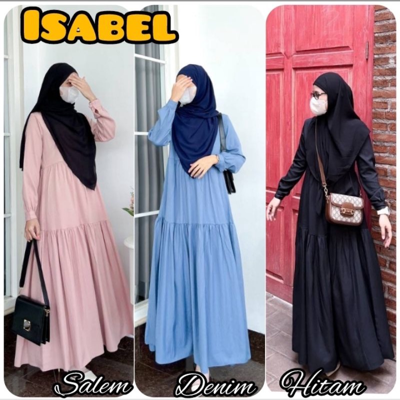 Salem XXXL LD. 130 cm | Gamis ISABEL sekararum fashion | reseller sekararum fashion gamis semarang |