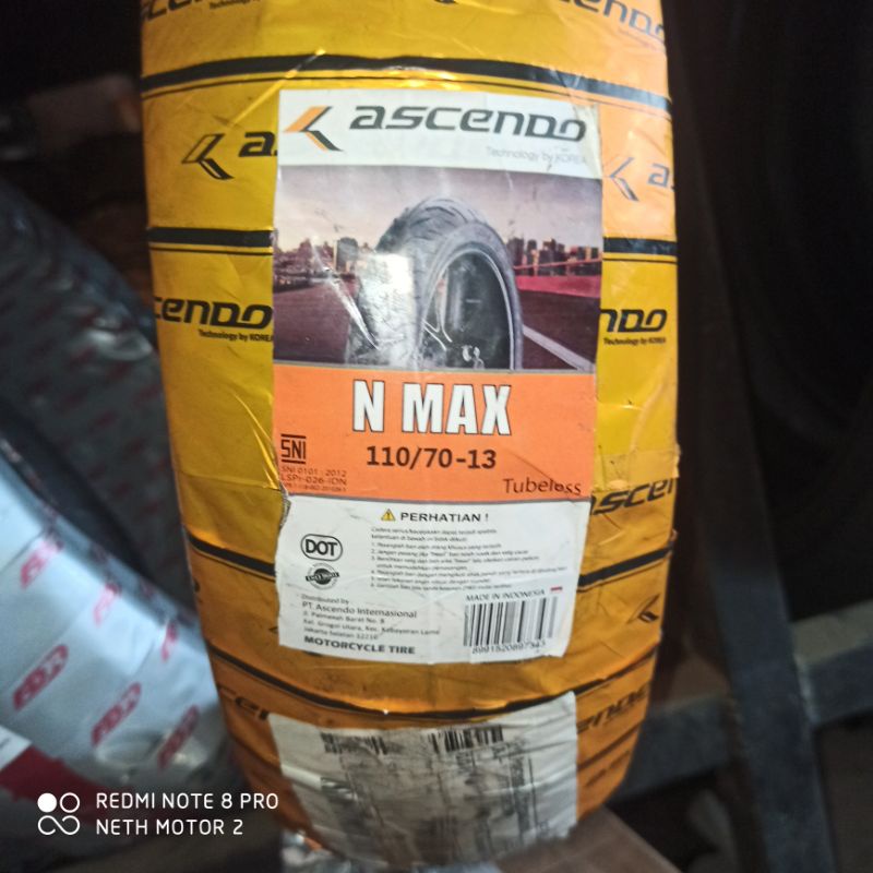 Ascendo - Nmax 110/70-13 Ban Tubeless