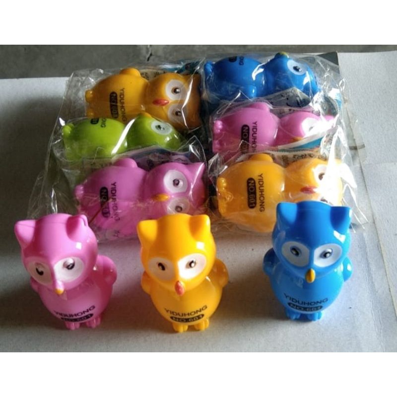 

Rautan serutan orotan sharpener pensil karakter murah lucu isi 6 pcs