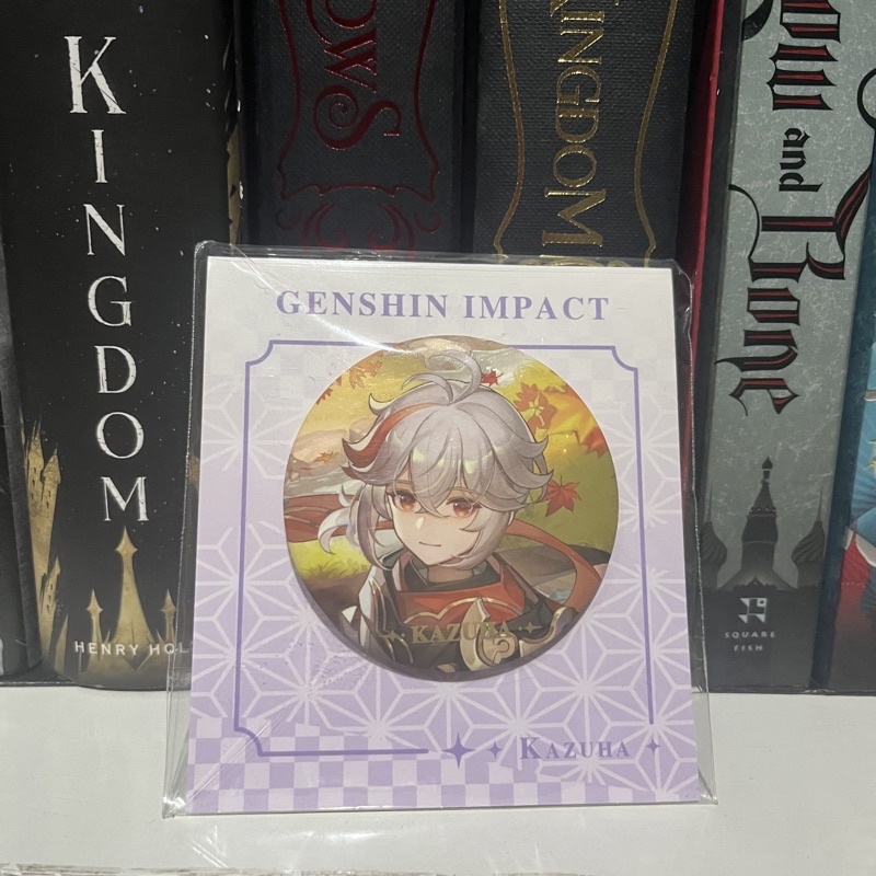 OFFICIAL GENSHIN IMPACT Zhongli Aether Lumine Paimon Ganyu Lisa Fischl Thoma Xiao Azdaha BADGE Hoyofest Keychain Gantungan Kunci Jewel Camping