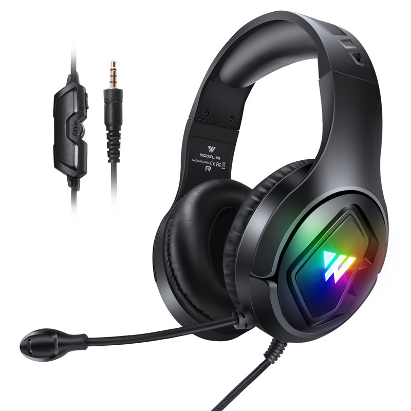 Sicibel M1 Headset Gaming Untuk PC Dan Konsol Game PS5 PS4 Xbox Series X | S, Xbox ONE, Nintendo Switch Stereo Sound Dengan Mic Peredam Suara