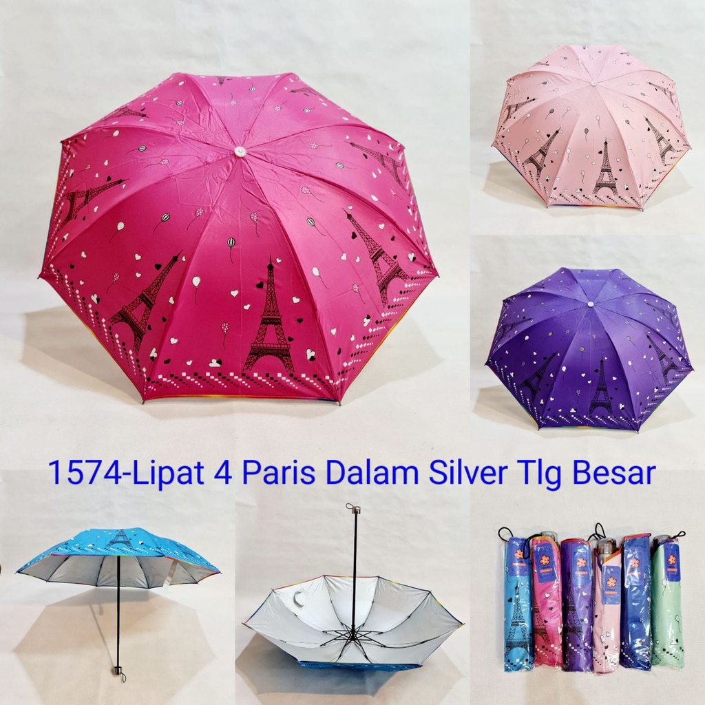 Payung Lipat 3 Besar Jumbo 10 Jari Motif Paris